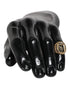 Dolce & Gabbana Gold Tone Engraved Logo Two Color Jewelry Ring